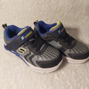 Boy's Sketchers Light Up Shoes Blue Lime Size 10